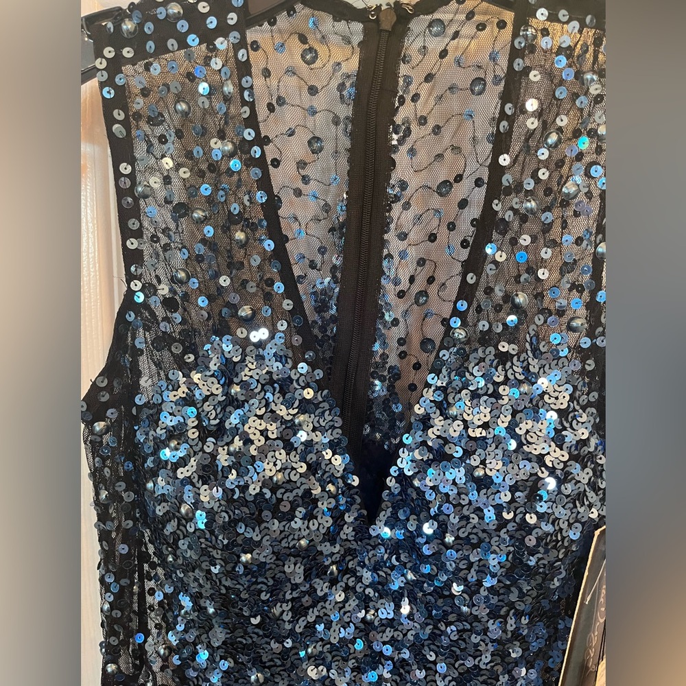 Blue Sequin Dress Size 4 - Picture 2 of 7